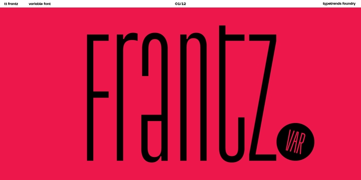 Пример шрифта TT Frantz #1